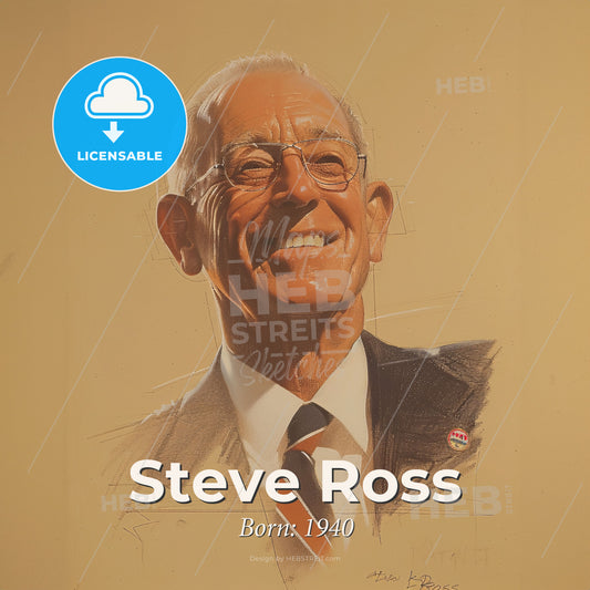 Steve Ross, Born: 1940, American real estate developer - A Man In A Suit And Tie Print Template