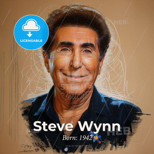 Steve Wynn, Born: 1942, American hotelier - A Man Smiling For The Camera Print Template