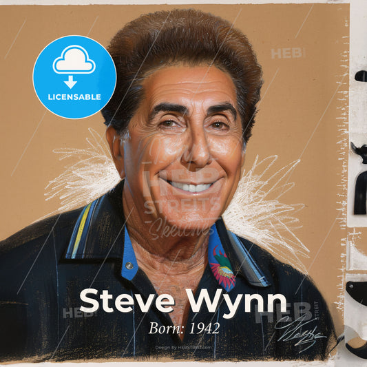 Steve Wynn, Born: 1942, American hotelier - A Man Smiling With A Black Shirt Print Template