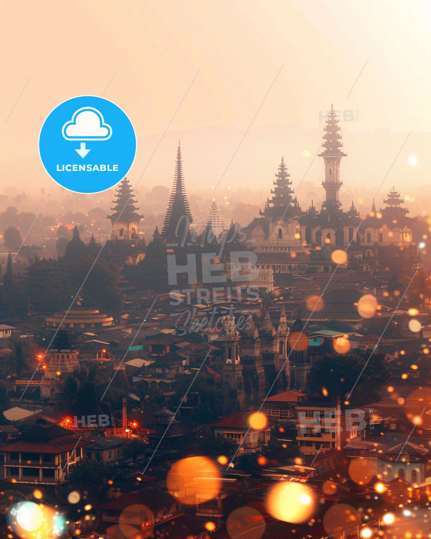 Surakarta Splendid Skyline Indonesia - A city with many towers and buildings