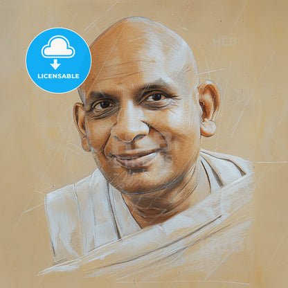 Swami Sivananda, 1887 - 1963, Indian Hindu spiritual teacher - A Drawing Of A Man