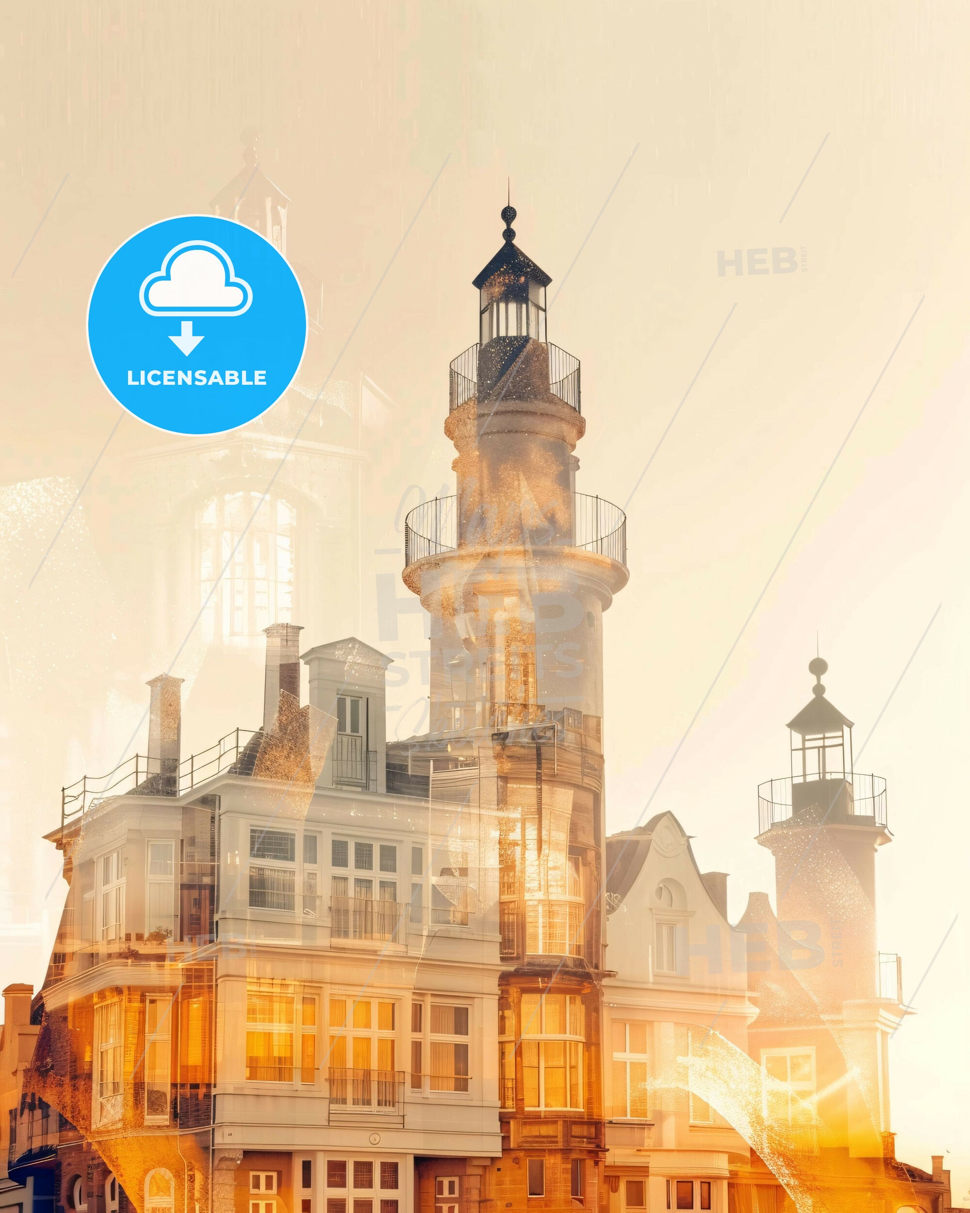 Sylt Skyline Double Exposure Artwork Poster - A double exposure of a building