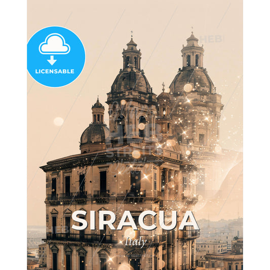 Syracuse: City of Light and Architecture - A building with many windows - Square format print template