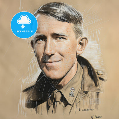 T.E. Lawrence, 1888 - 1935, British archaeologist and military officer - A Man In A Military Uniform