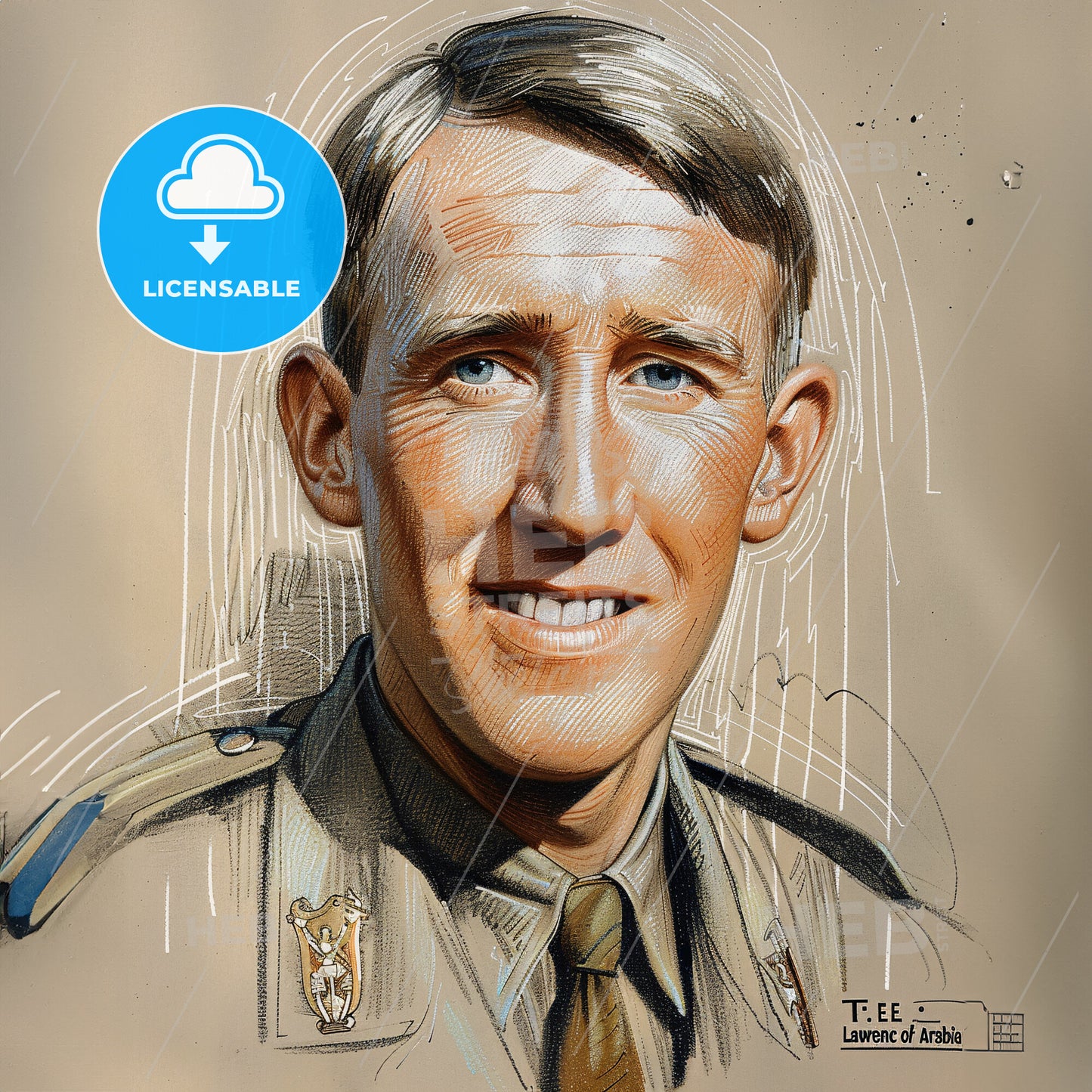 T.E. Lawrence, 1888 - 1935, British archaeologist and military officer - A Man In A Uniform