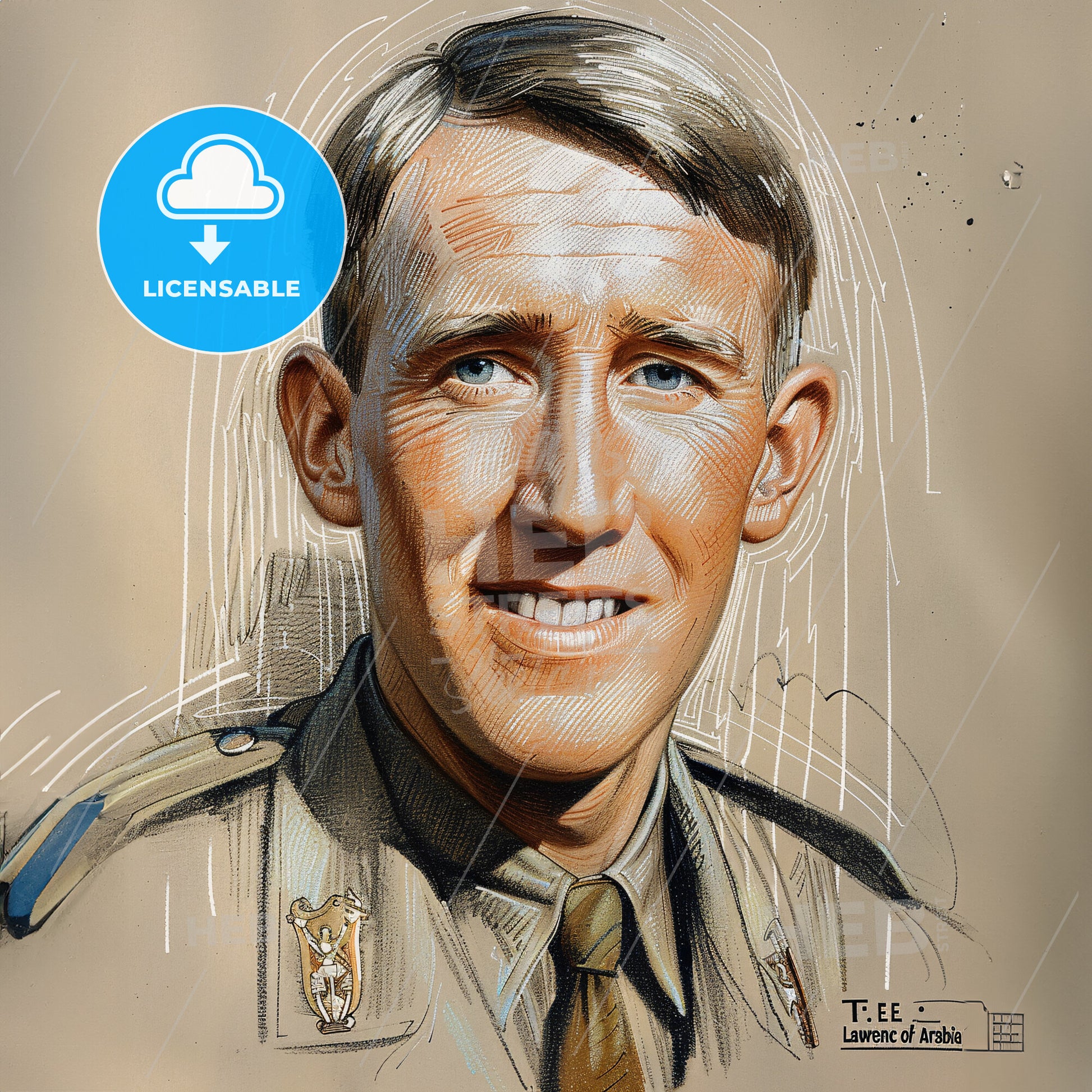 T.E. Lawrence, 1888 - 1935, British archaeologist and military officer - A Man In A Uniform