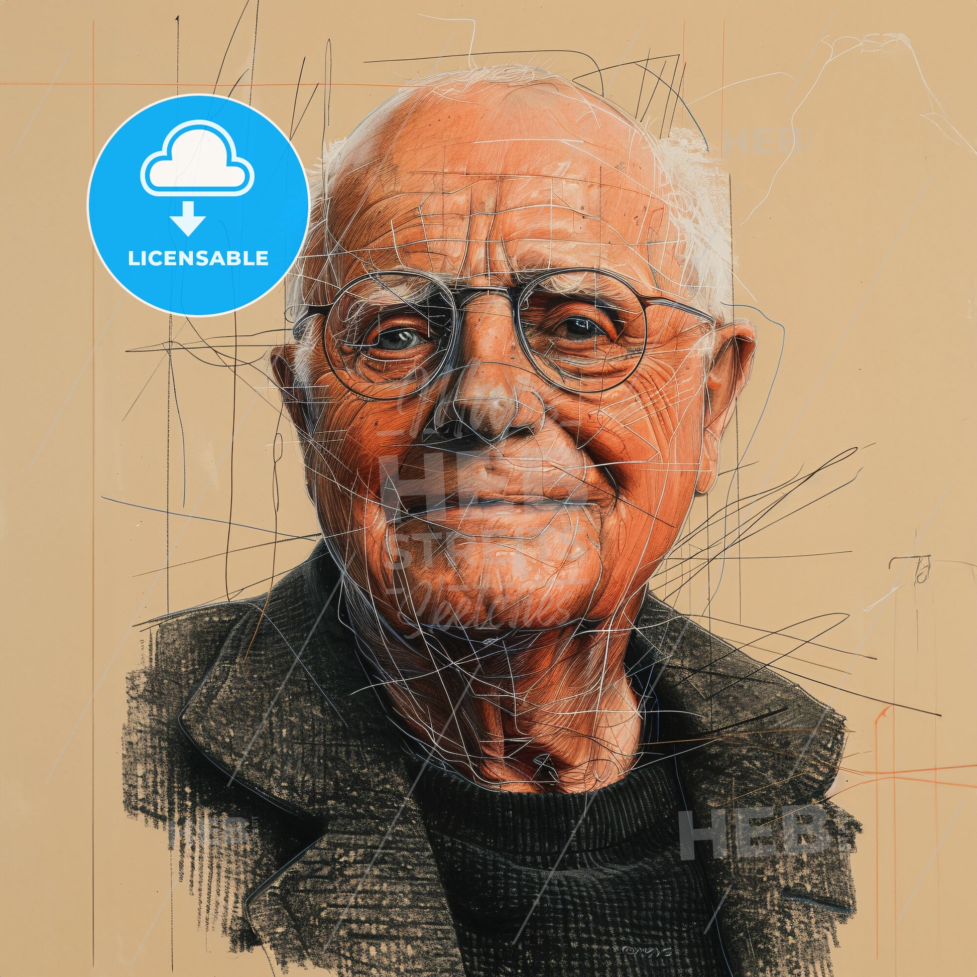 T. Cecil Gray, 1913 - 2008, British anesthesiologist - An Old Man With Glasses