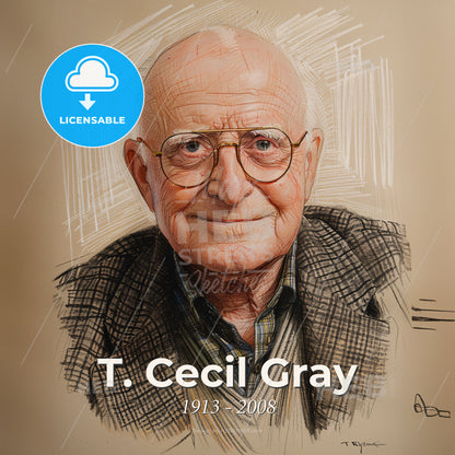 T. Cecil Gray, 1913 - 2008, British anesthesiologist - A Man Wearing Glasses And A Suit Print Template