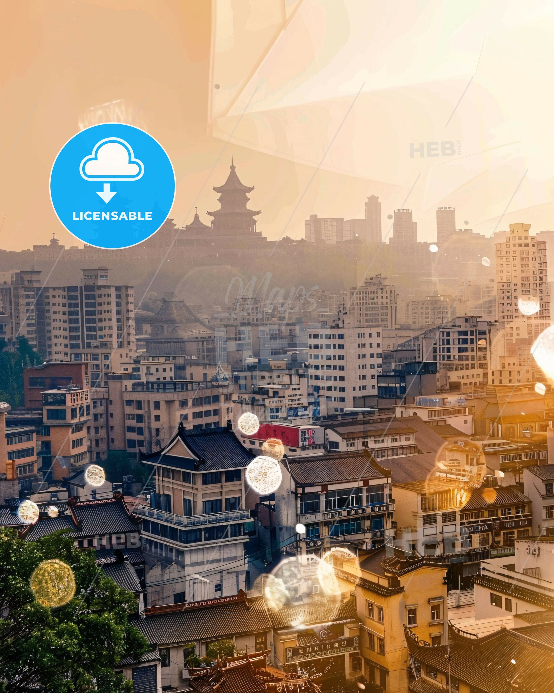 Taixing Skyline Iconic Architecture Cityscape Poster - A city with buildings and a city skyline