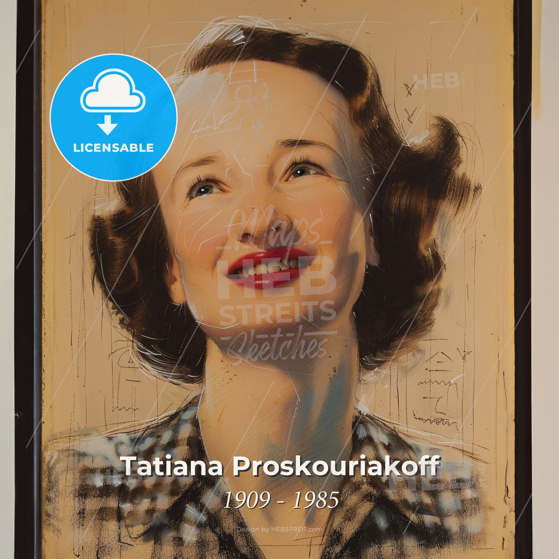 Tatiana Proskouriakoff, 1909 - 1985, Russian-American archaeologist - A Painting Of A Woman Print Template