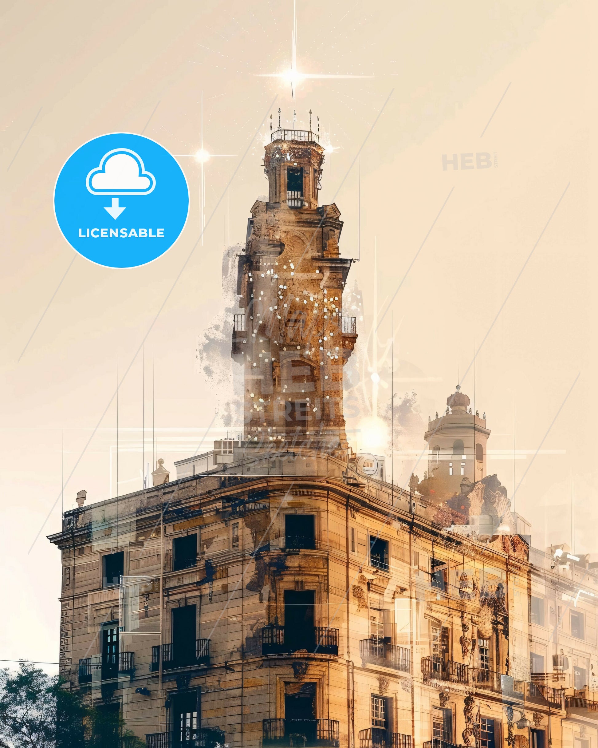 Telde: Where Art Imitates Life - A building with a tower