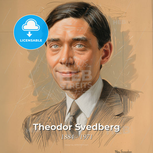 Theodor Svedberg, 1884 - 1971, Swedish chemist - A Man In A Suit And Tie Print Template