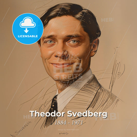 Theodor Svedberg, 1884 - 1971, Swedish chemist - A Man In A Suit And Tie Print Template