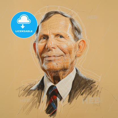 Thomas Boulton, 1925 - 1995, British anesthesiologist - A Drawing Of A Man