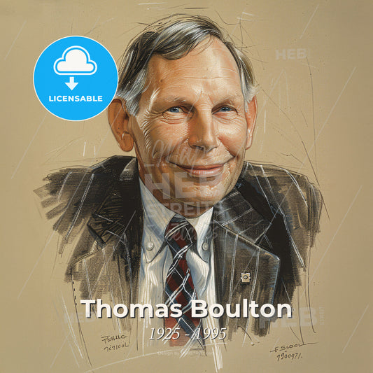 Thomas Boulton, 1925 - 1995, British anesthesiologist - A Man In A Suit And Tie Print Template