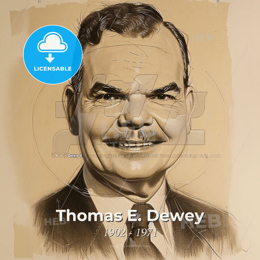 Thomas E. Dewey, 1902 - 1971, American lawyer and politician - A Man In A Suit And Tie Print Template