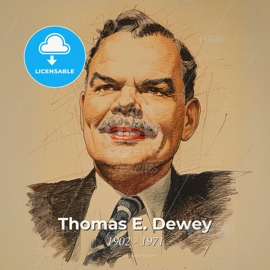 Thomas E. Dewey, 1902 - 1971, American lawyer and politician - A Man In A Suit And Tie Print Template