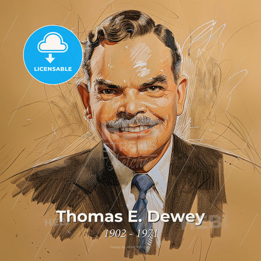 Thomas E. Dewey, 1902 - 1971, American lawyer and politician - A Man In A Suit And Tie Print Template