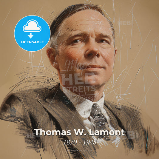 Thomas W. Lamont, 1870 - 1948, American banker - A Man In A Suit And Tie Print Template