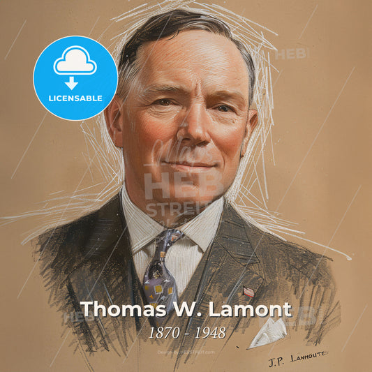 Thomas W. Lamont, 1870 - 1948, American banker - A Man In A Suit And Tie Print Template