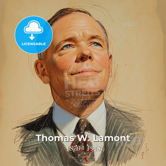 Thomas W. Lamont, 1870 - 1948, American banker - A Man In A Suit And Tie Print Template