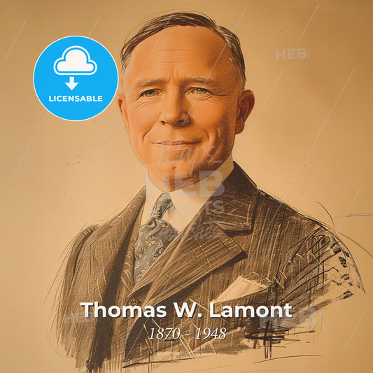 Thomas W. Lamont, 1870 - 1948, American banker - A Man In A Suit Print Template