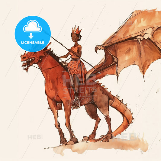 A Person Riding A Dragon