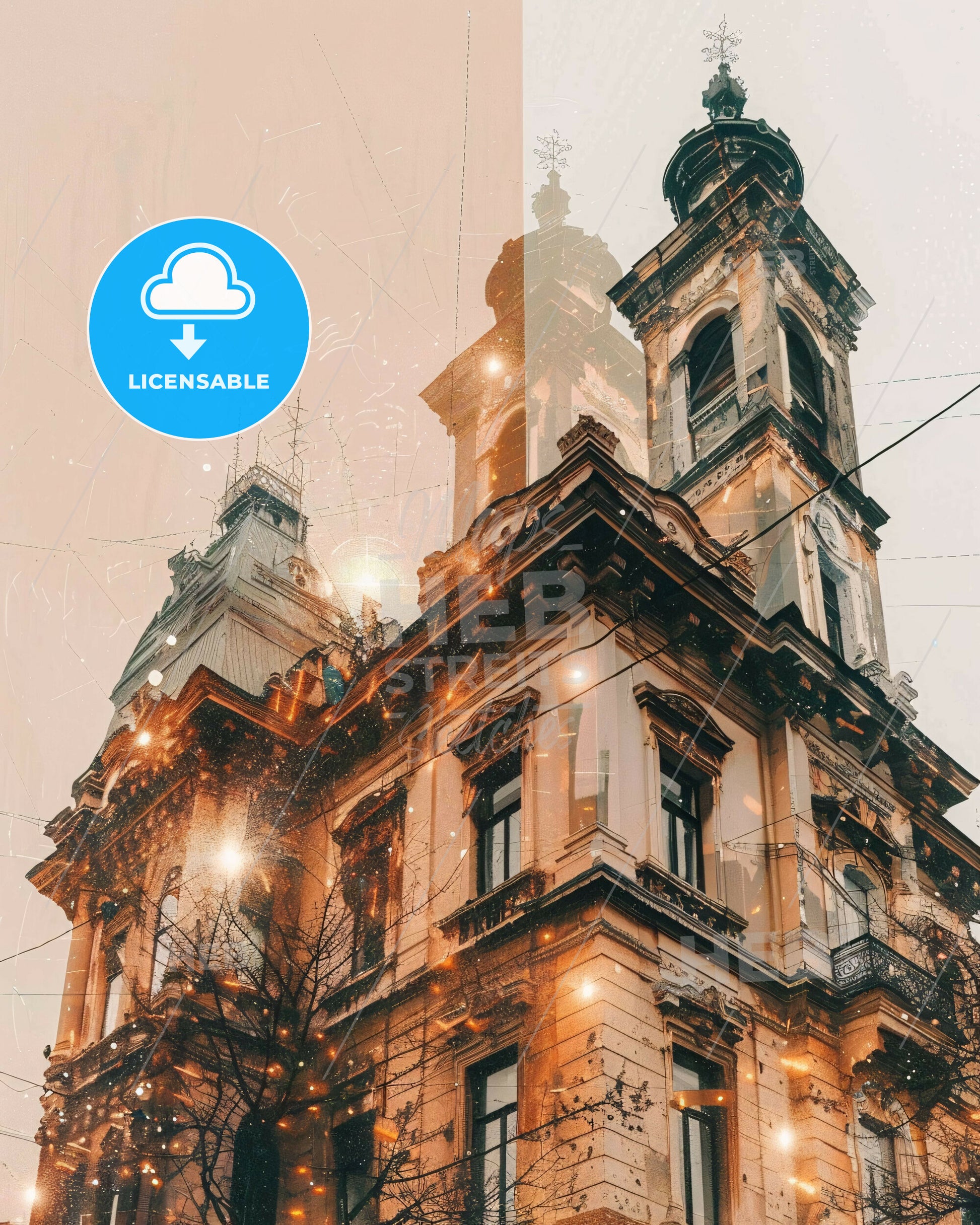 TimiÈ™oara City Skyline Art Poster - A building with a tower