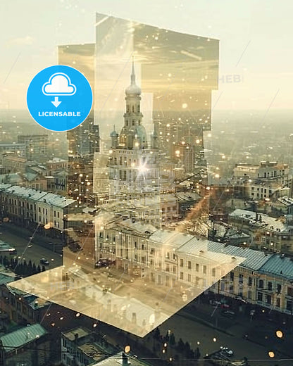 Tiraspol City Skyline Art Print - A city with many buildings