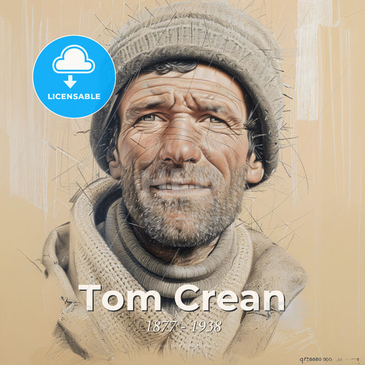 Tom Crean, 1877 - 1938, Irish explorer - A Man Wearing A Hat And Scarf Print Template