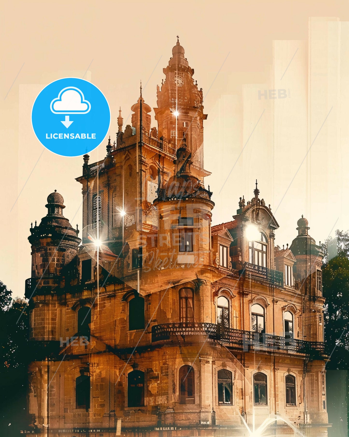 Tomar, Portugal: Art Deco Skyline Glamour - A building with a tower and trees