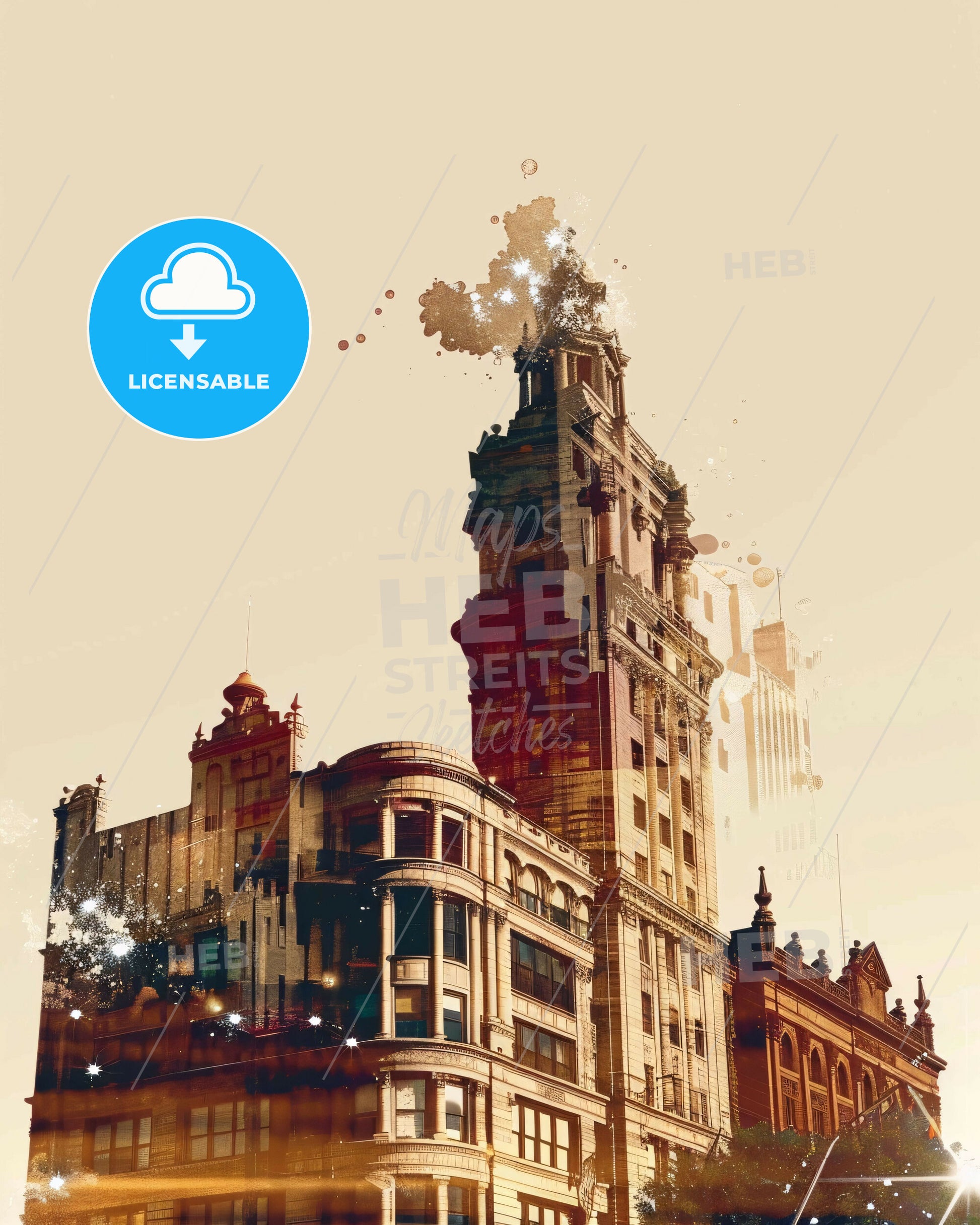 Topeka City Lights: Local Icons and Architecture - A building with a tall tower