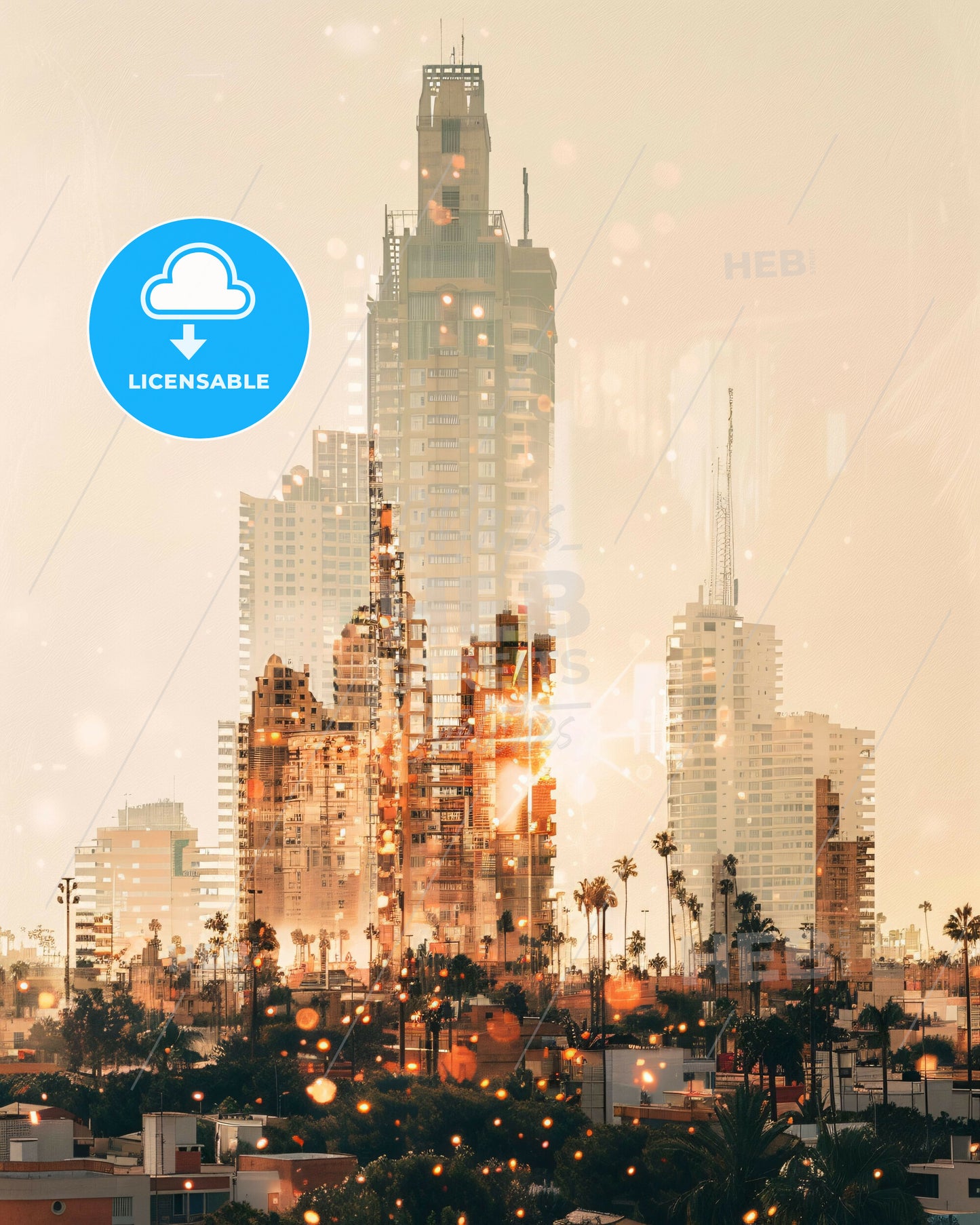 Torrevieja: A City of Contrasts - A city skyline with trees and buildings