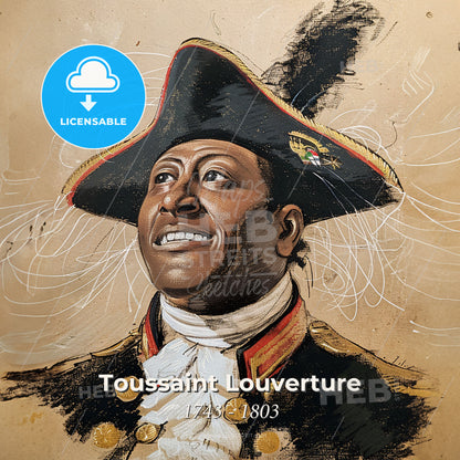 Toussaint Louverture, 1743 - 1803, Haitian revolutionary leader - A Man In A Pirate Garment Print Template