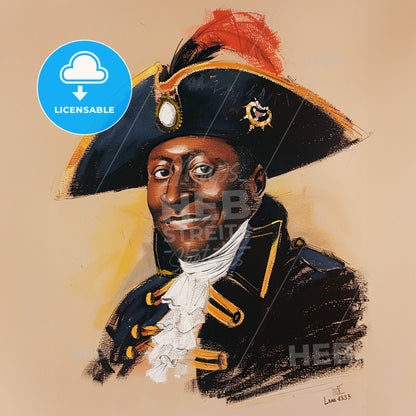 Toussaint Louverture, 1743 - 1803, Haitian revolutionary leader - A Man Wearing A Garment