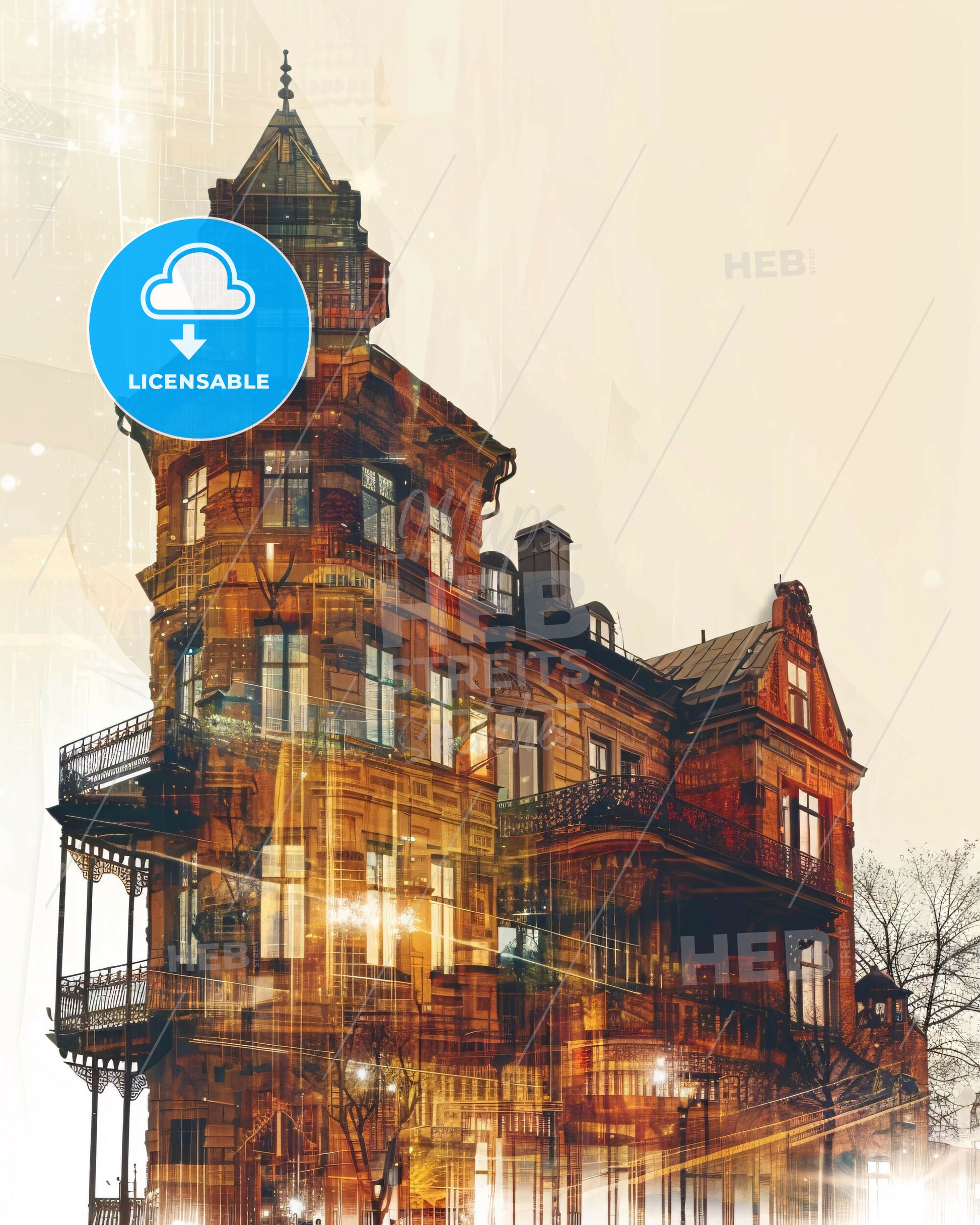 Upplands Väsby: Unique Composite Skyline Art - A building with many windows