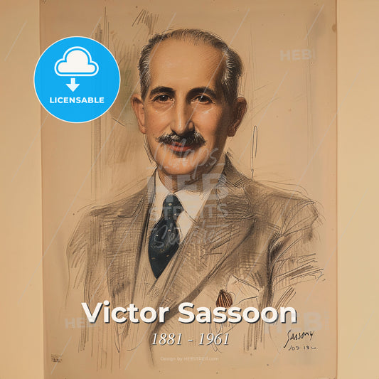 Victor Sassoon, 1881 - 1961, British hotelier - A Portrait Of A Man Print Template