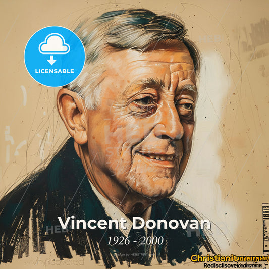 Vincent Donovan, 1926 - 2000, American missionary - A Painting Of A Man Print Template