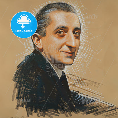 Vladimir Horowitz, 1903 - 1989, Russian-American pianist - A Man In A Suit