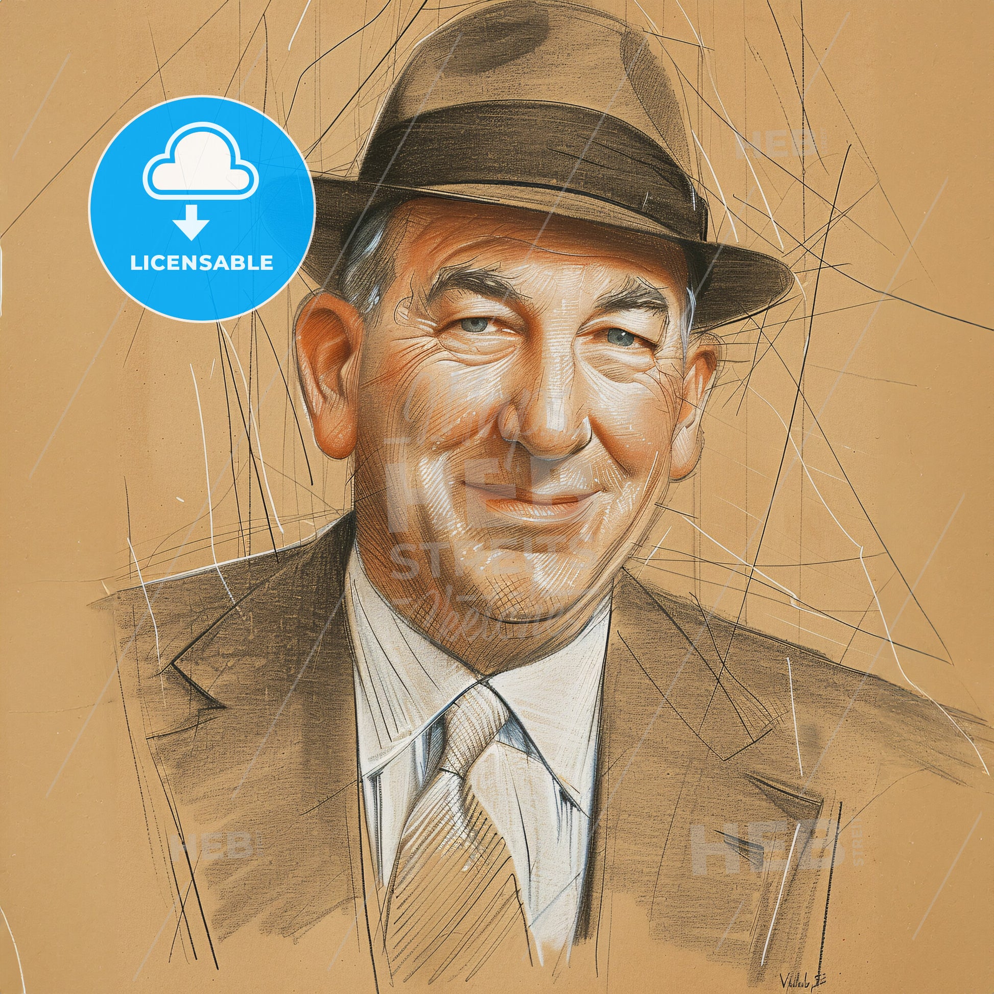 Walter Chrysler, 1875 - 1940, American automotive industry executive - A Man Wearing A Hat And Suit
