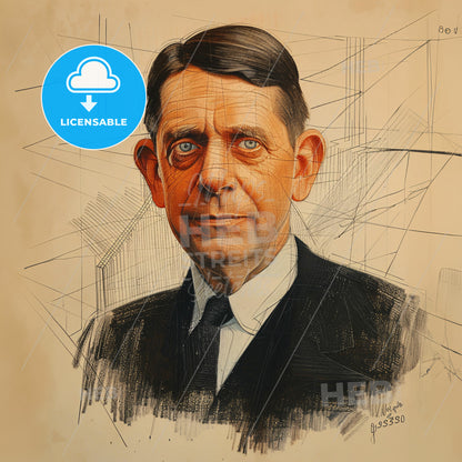 Walter Gropius, 1883 - 1969, German architect - A Man In A Suit And Tie