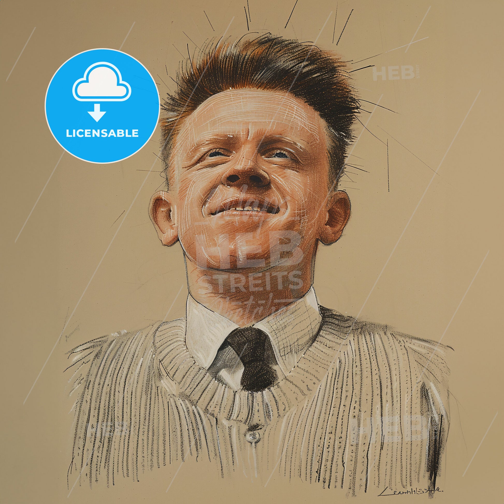 Werner Heisenberg, 1901 - 1976, German physicist - A Drawing Of A Man