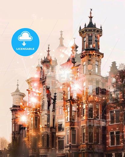 Westland Skyline Panorama Cityscape Art Poster - A building with many windows