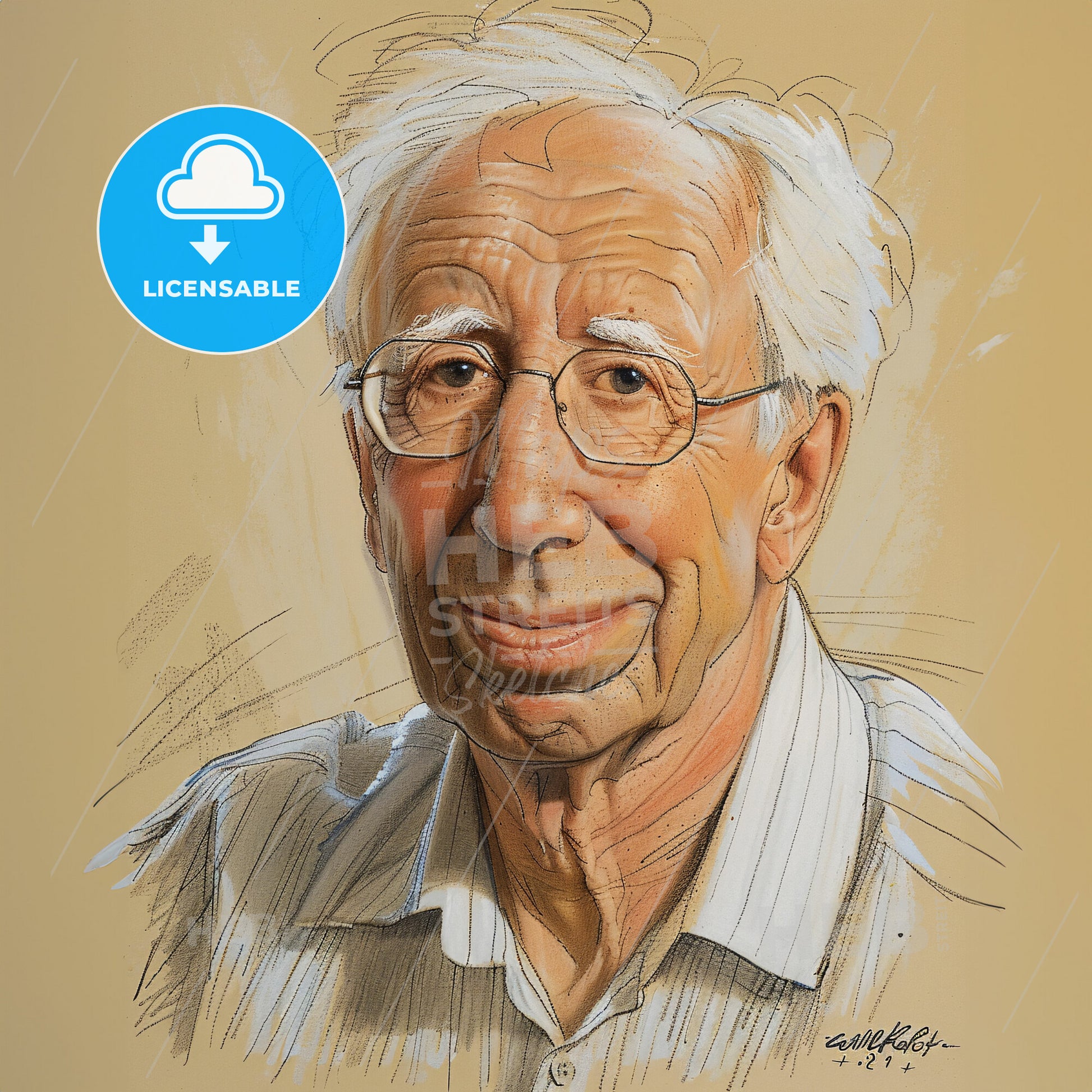 Willem Kolff, 1911 - 2009, Dutch-American physician - A Man With Glasses And A White Shirt