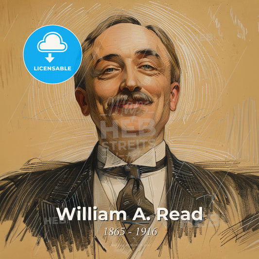 William A. Read, 1865 - 1916, American investment banker - A Man In A Suit Print Template