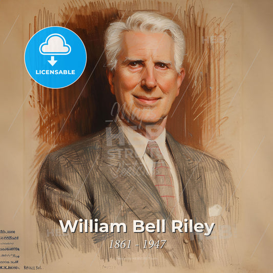 William Bell Riley, 1861 - 1947, American preacher and educator - A Man In A Suit And Tie Print Template