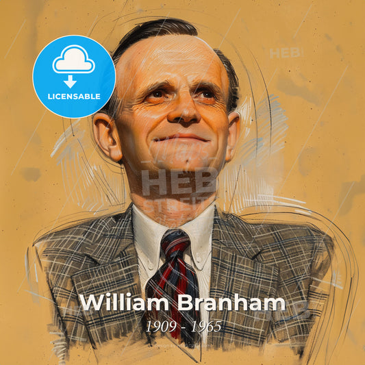 William Branham, 1909 - 1965, American evangelist - A Man In A Suit Print Template
