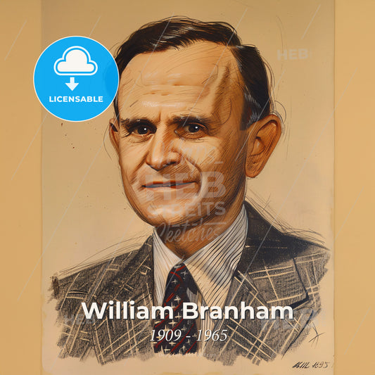 William Branham, 1909 - 1965, American evangelist - A Portrait Of A Man Print Template