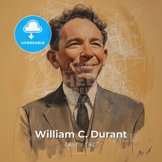 William C. Durant, 1861 - 1947, American entrepreneur and financier - A Man In A Suit And Tie Print Template