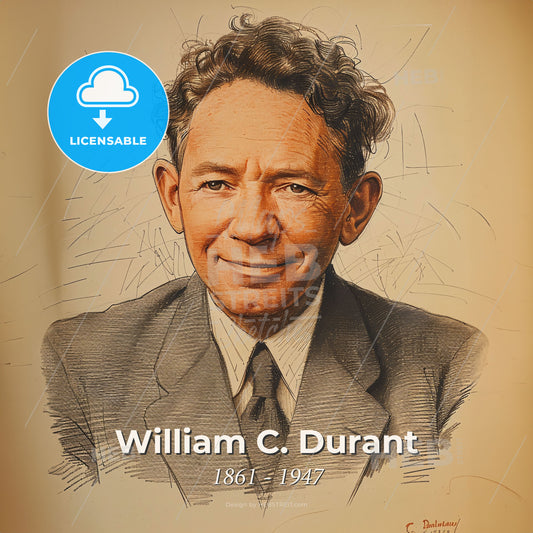 William C. Durant, 1861 - 1947, American entrepreneur and financier - A Man In A Suit And Tie Print Template